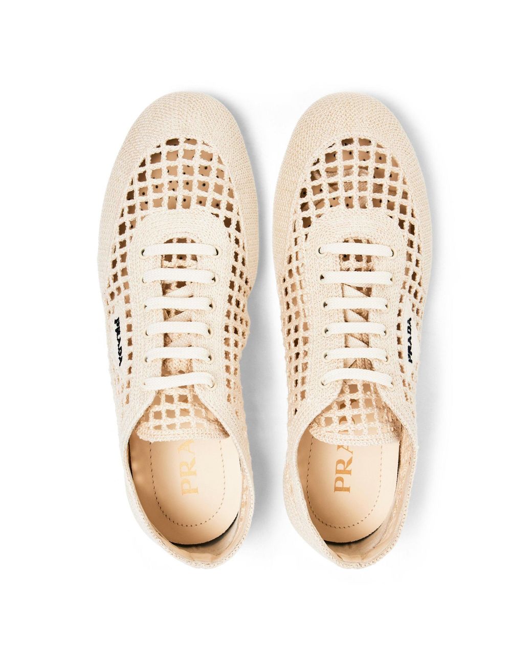 Prada Natural Low-Top Sports Shoes