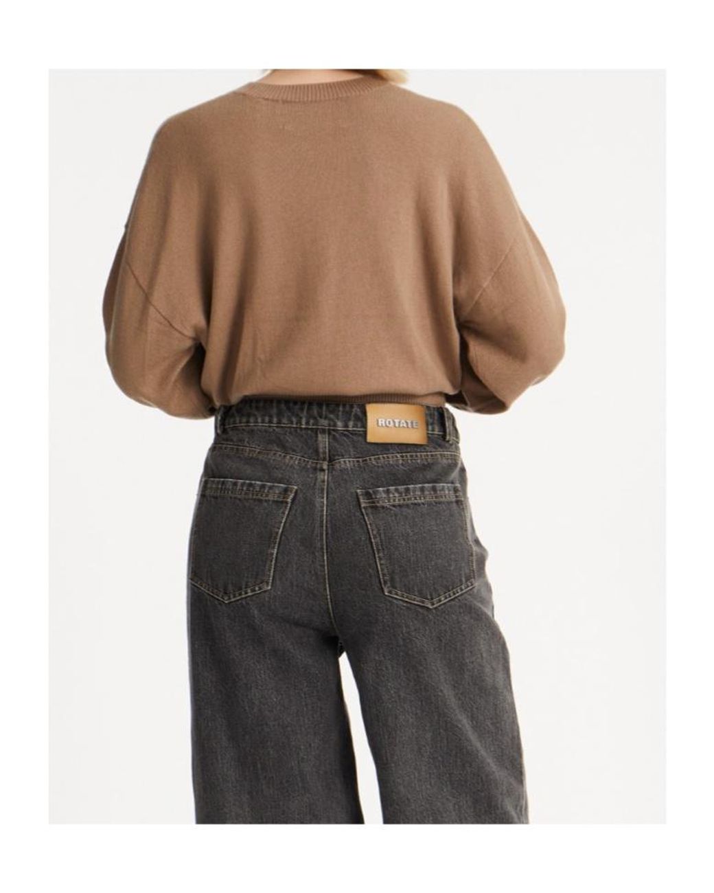 ROTATE BIRGER CHRISTENSEN Natural Basic Crewneck Jumper