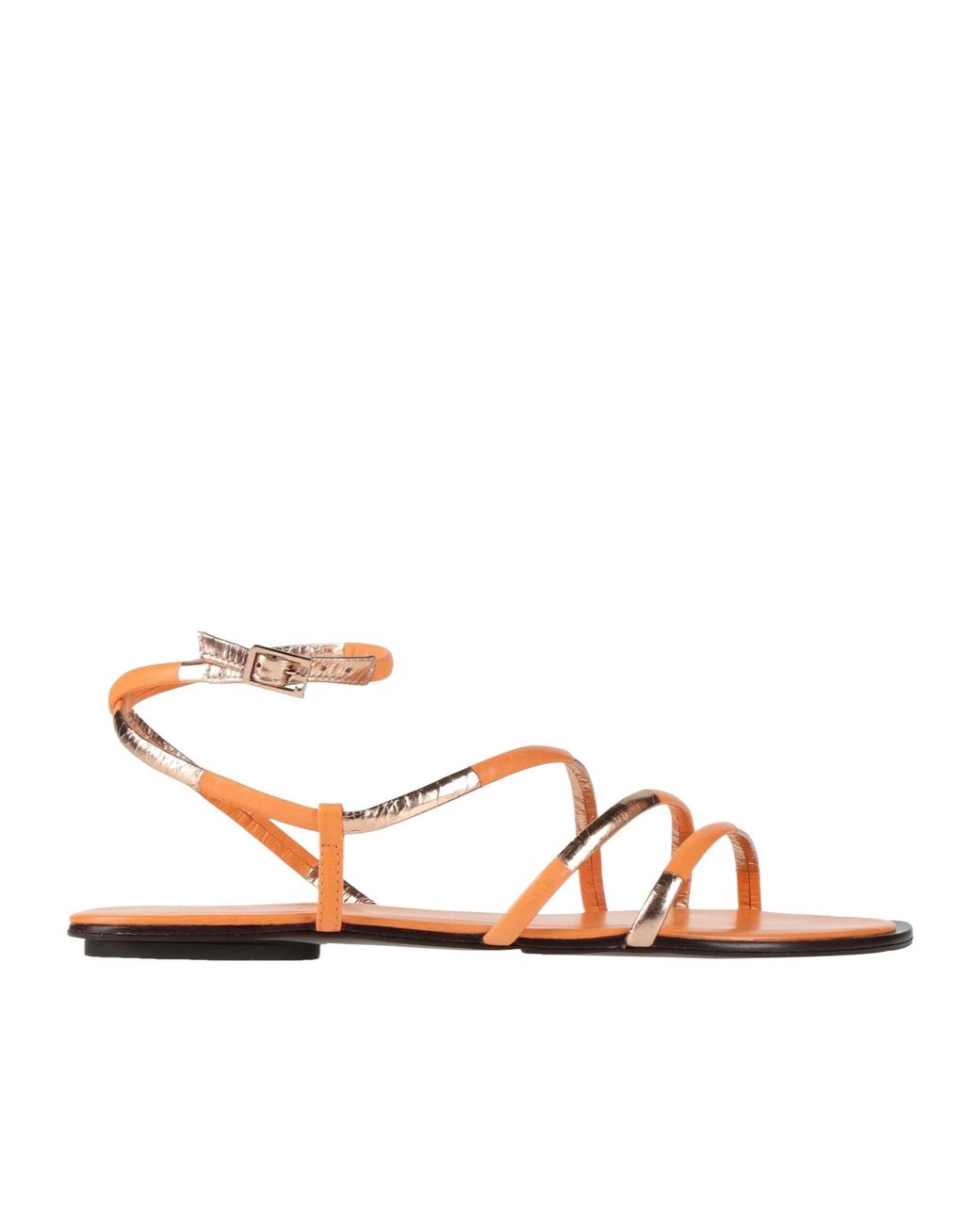 Tory Burch Pink Two-Tone Metallic Leather Sandals
