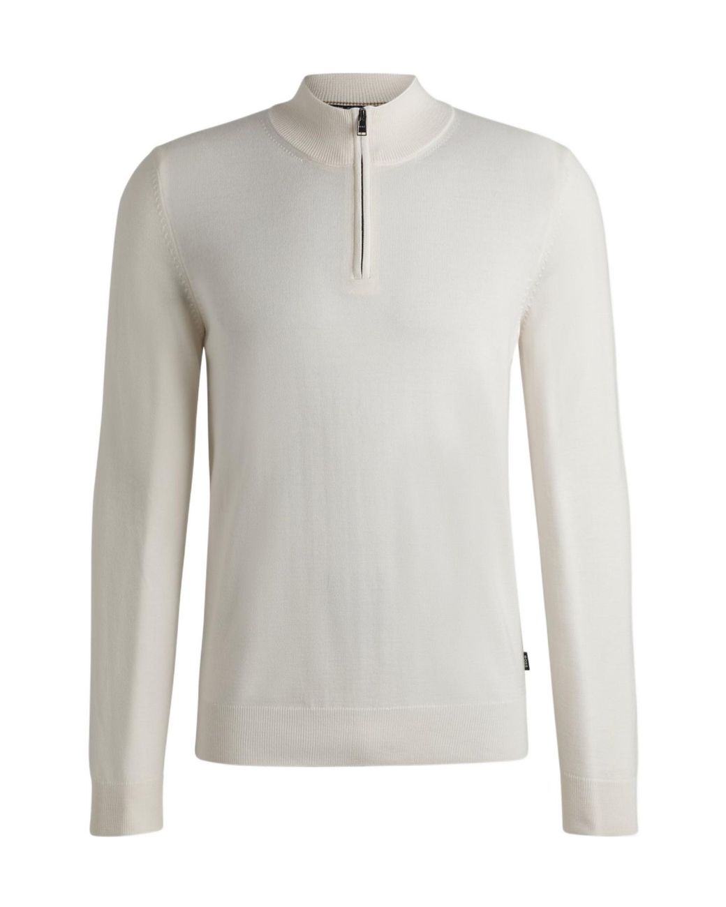 Boss White Boss Half-Zip Knitted Jumper for men