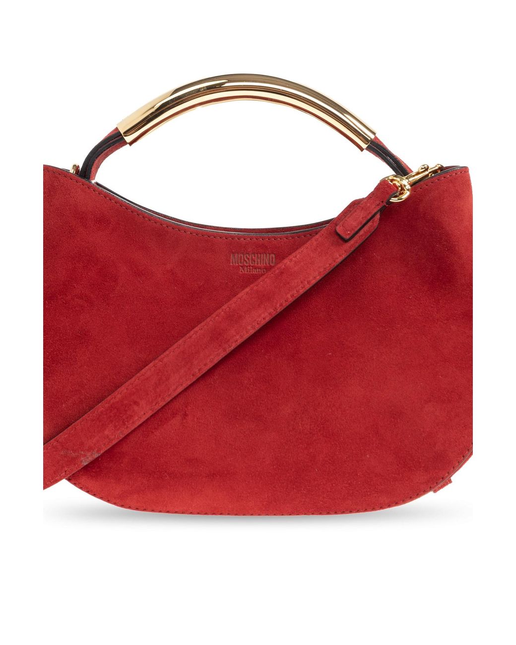 Moschino Red Handle Me Top Handle Handbag