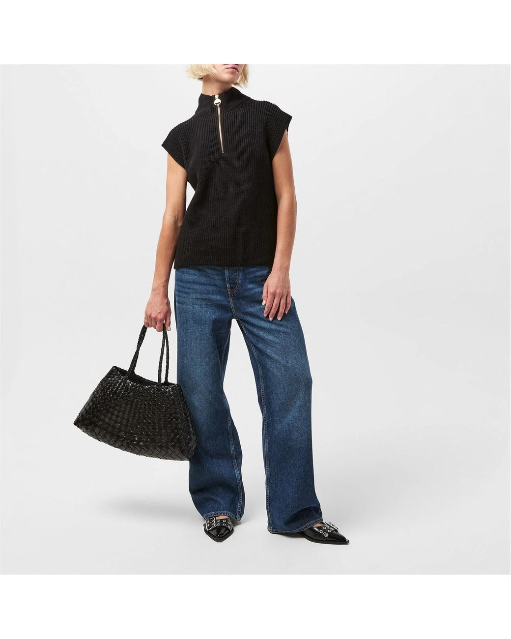 Barbour Black Half-Zip Sweater