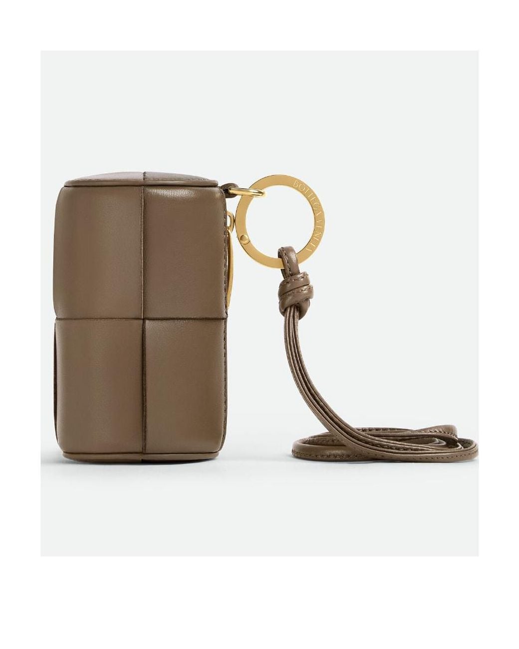 Bottega Veneta Brown Woven Zip Coin Purse