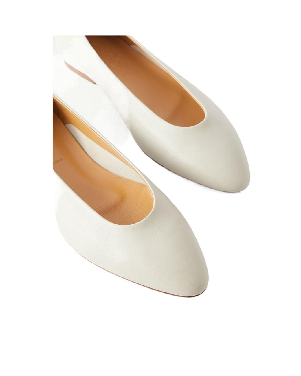 Aeyde Natural Leather Ballet Flats