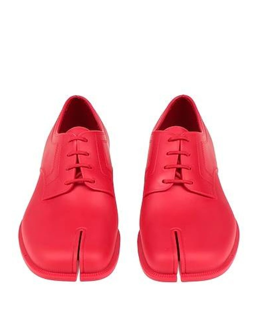 Maison Margiela Red Minimalist Derby Shoes