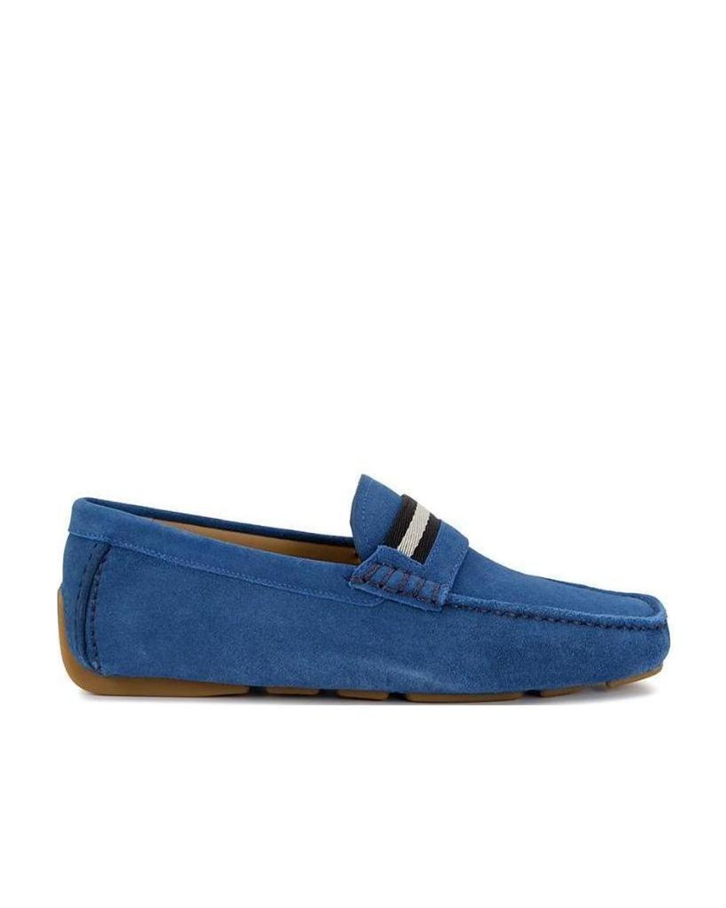 Bally Blue Logo Business Casual Shoes for men