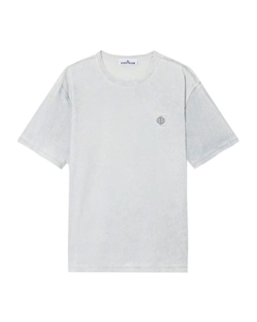 Stone Island White Jersey Reflective Garment T-Shirt for men