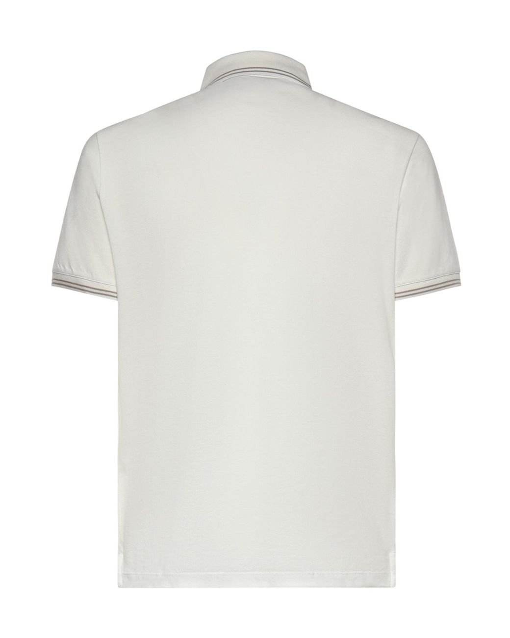 Emporio Armani White Tipped Collar Polo Shirt for men
