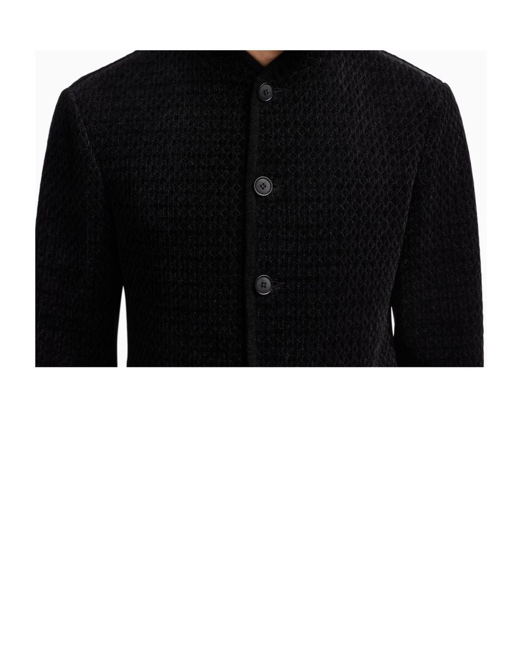 Giorgio Armani Black Single Breasted Jacket for men
