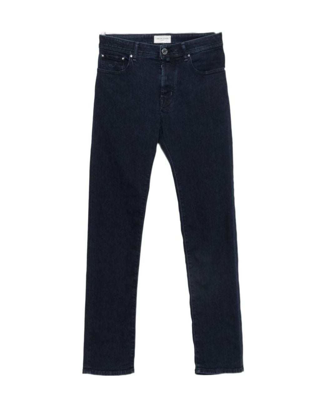 Jacob Cohen Blue Logo Patch Slim-Fit Jeans for men