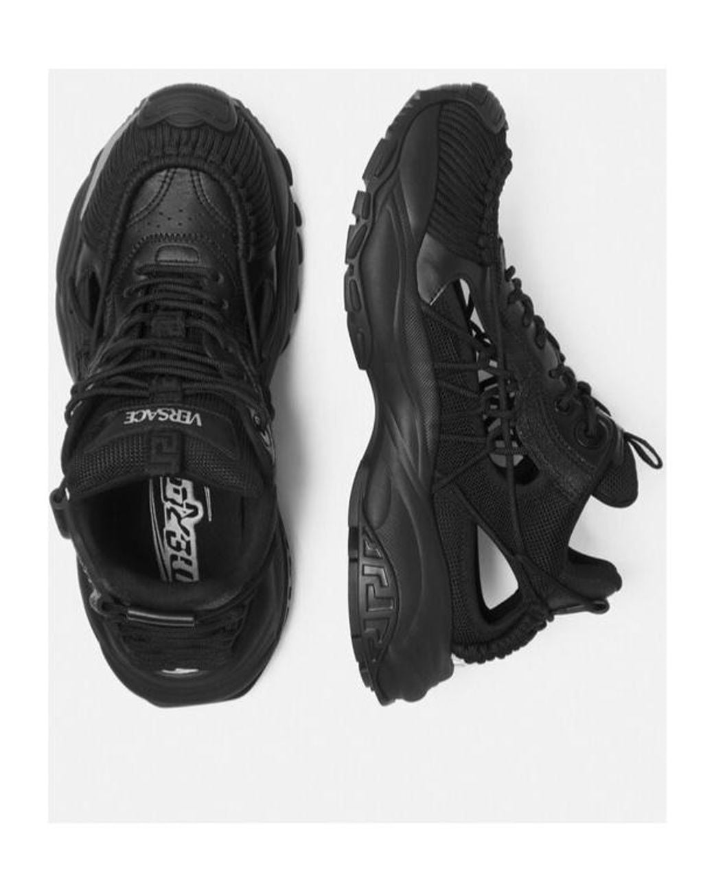 Versace Black Mercury M-Vs-01 Lace-Up Sneakers for men