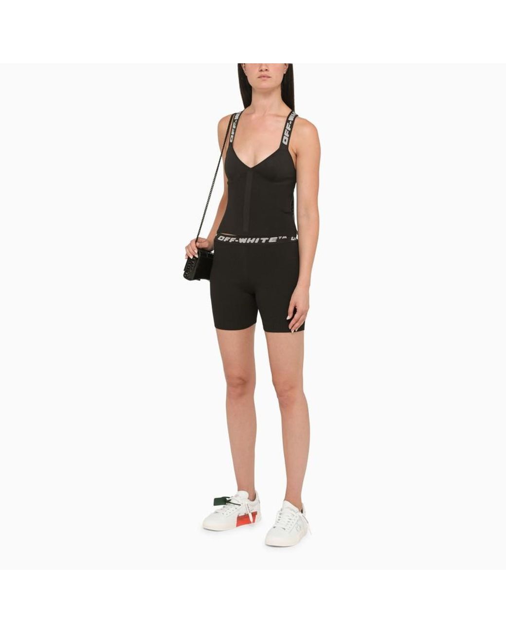 Off-White c/o Virgil Abloh Black Logo-Tape Knitted Top