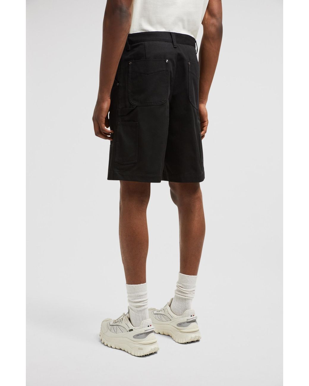 Moncler Black Denim Shorts for men