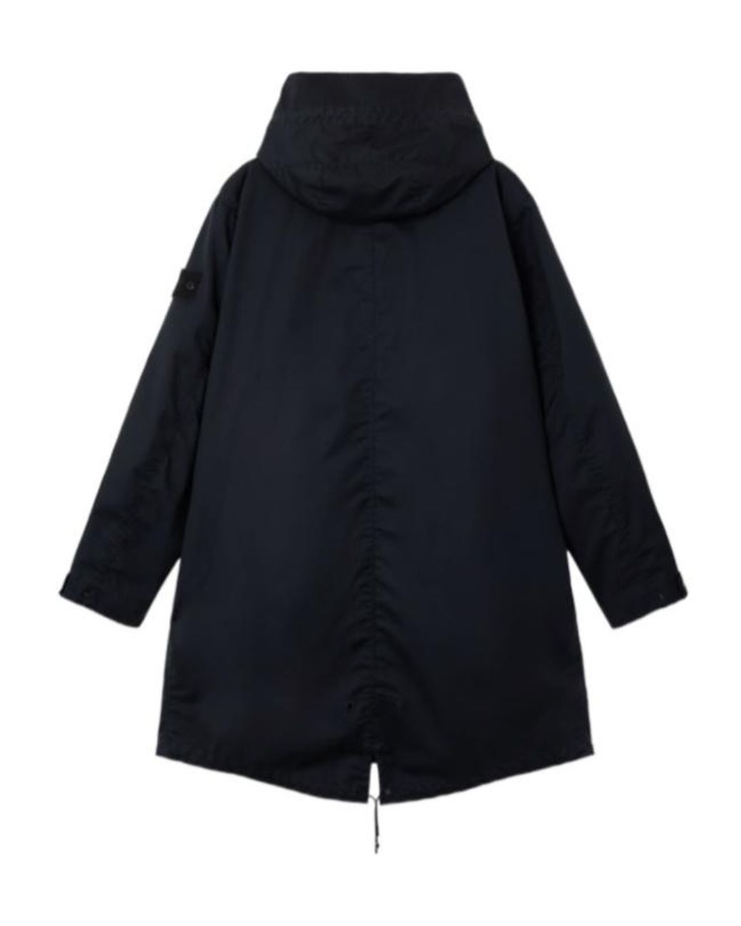 Stone Island Blue Fishtail Hooded Parka for men