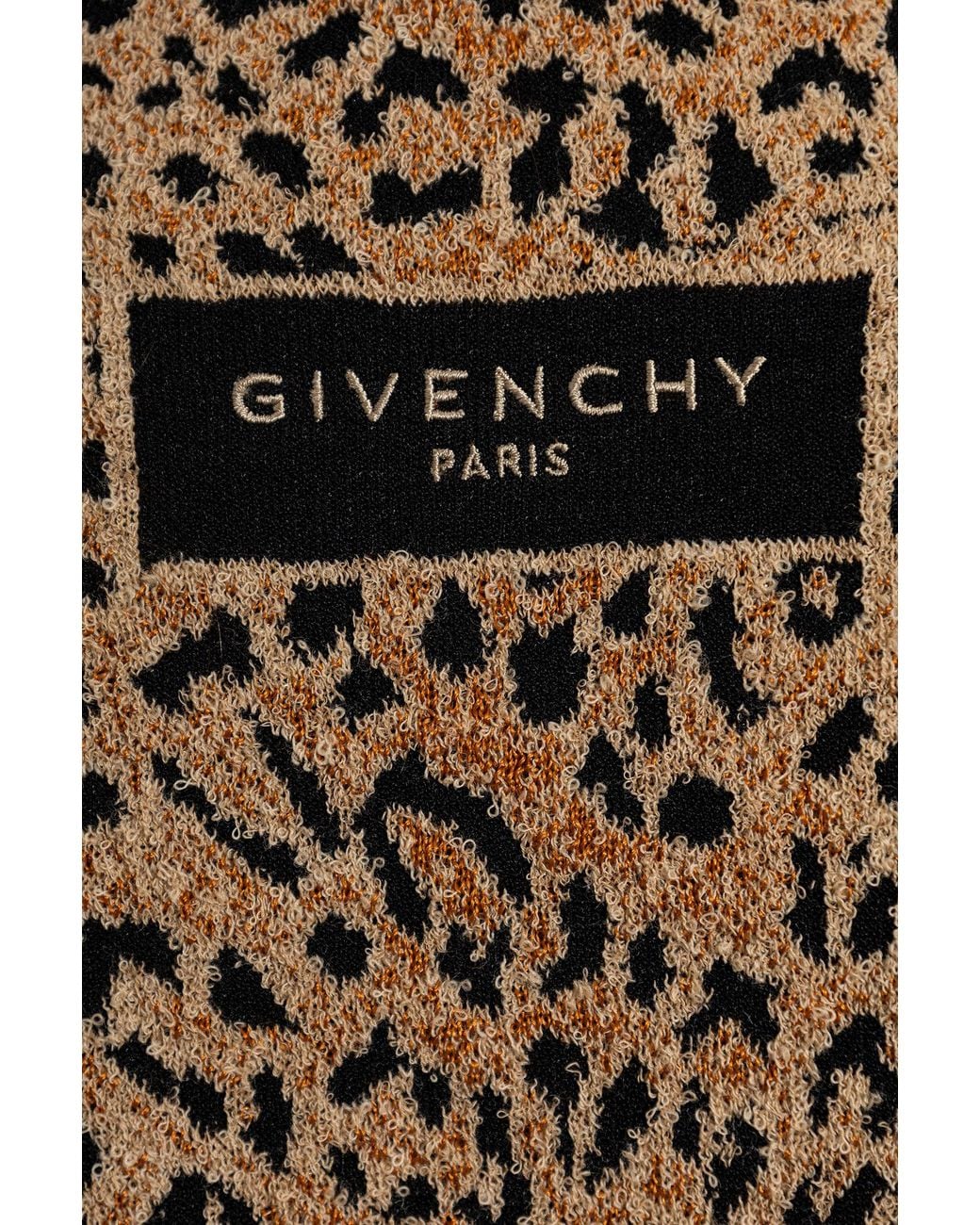 Givenchy Brown Leopard Jacquard Mini Dress