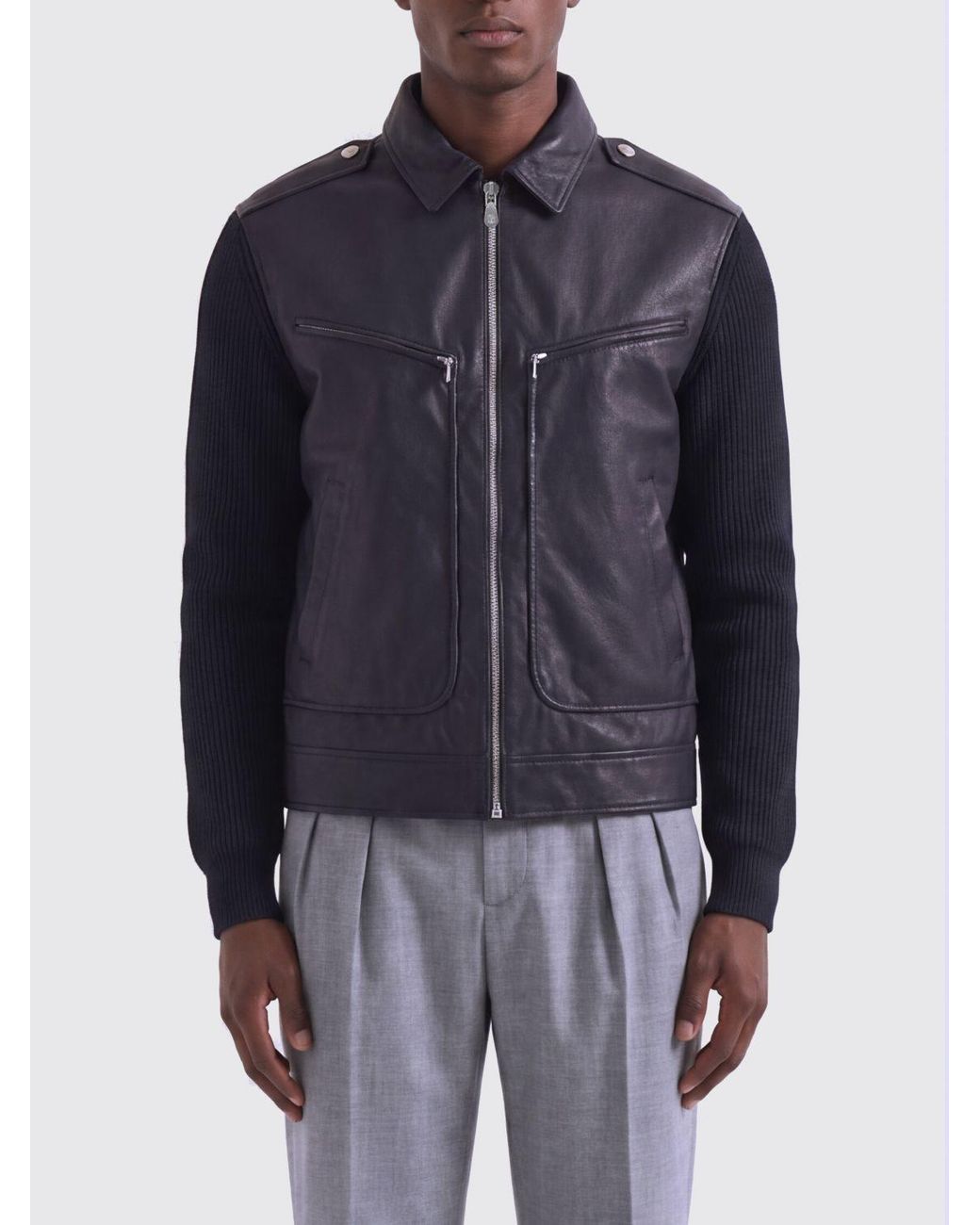 Brunello Cucinelli Blue Padded Zipped Jacket for men