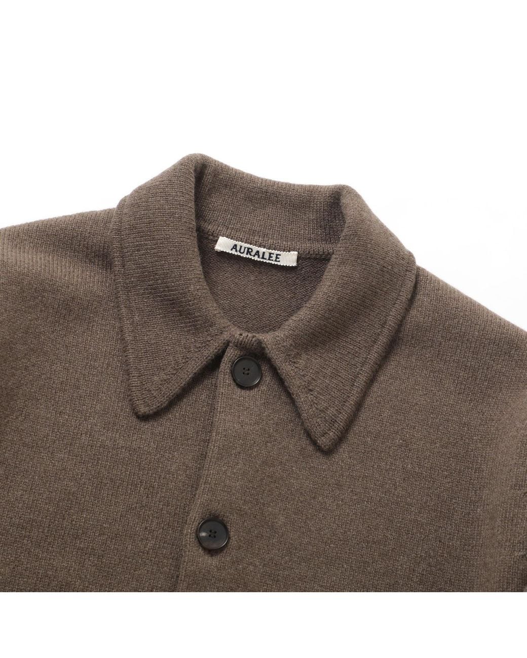 Auralee Brown Long-Sleeve Knit Top for men