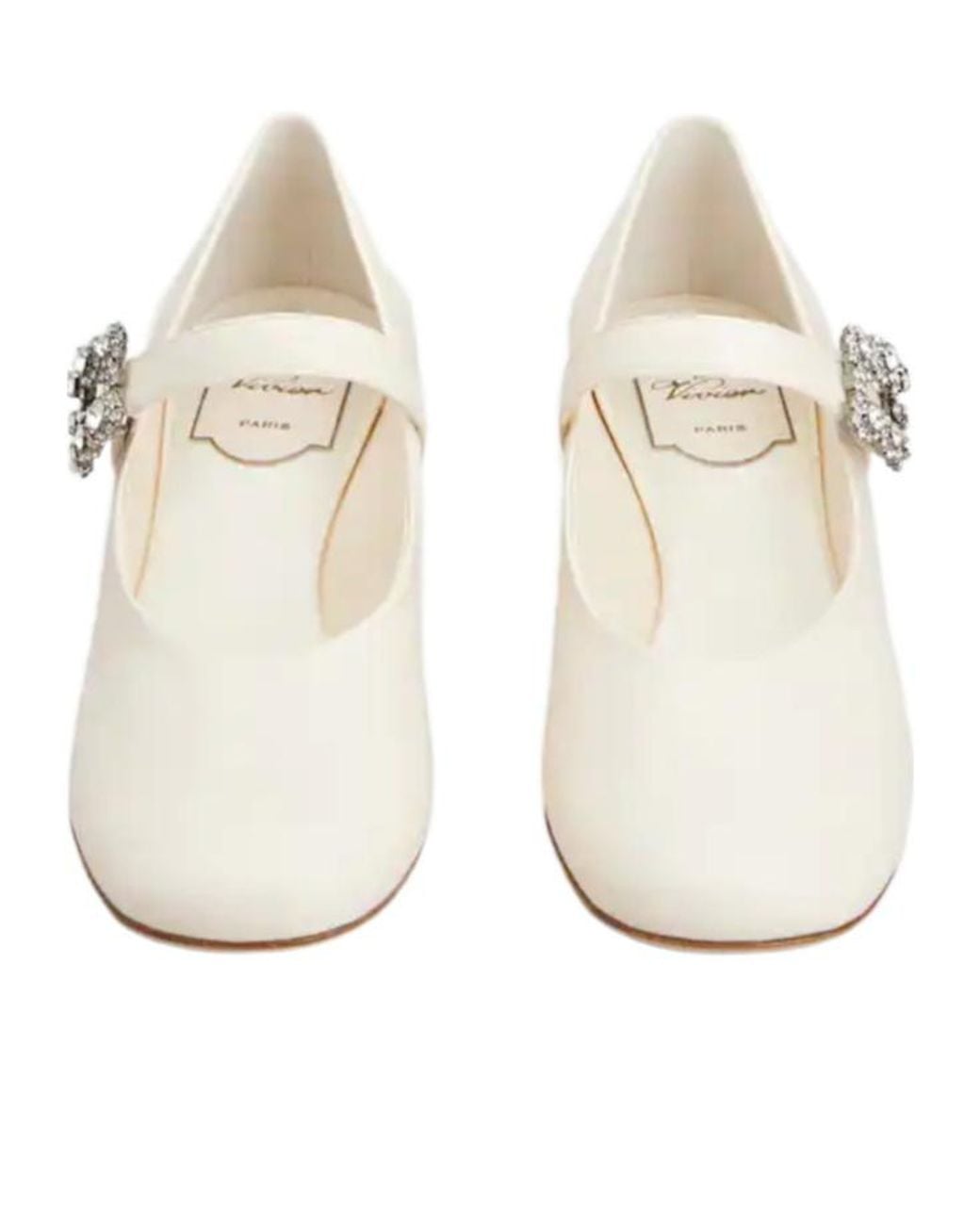 Roger Vivier White Efflorescence Mary Jane Pumps