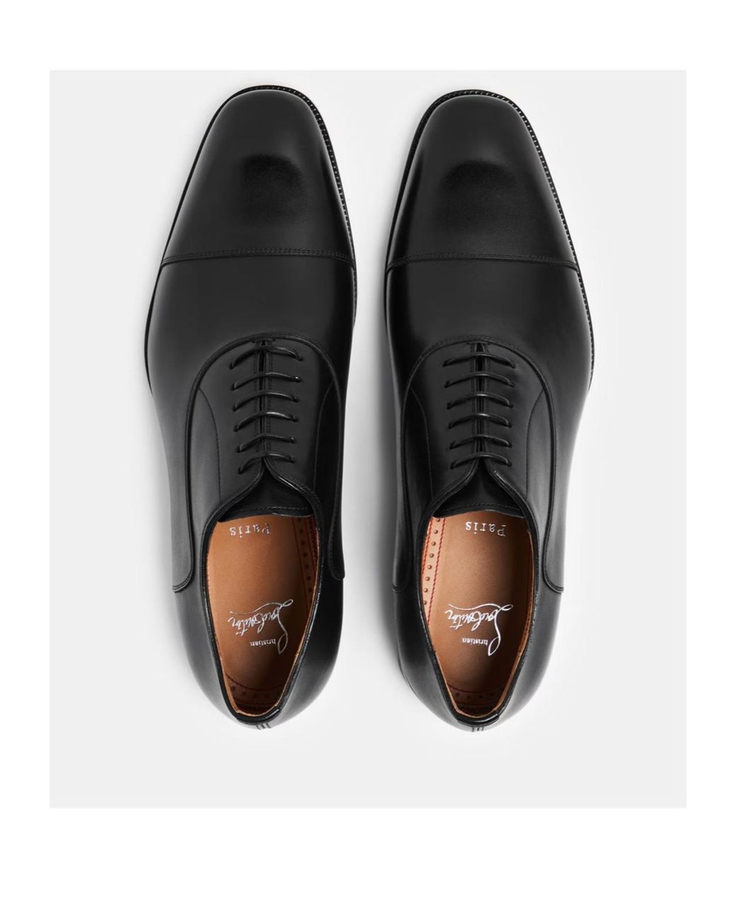 Christian Louboutin Black Logo Business Casual Shoes for men