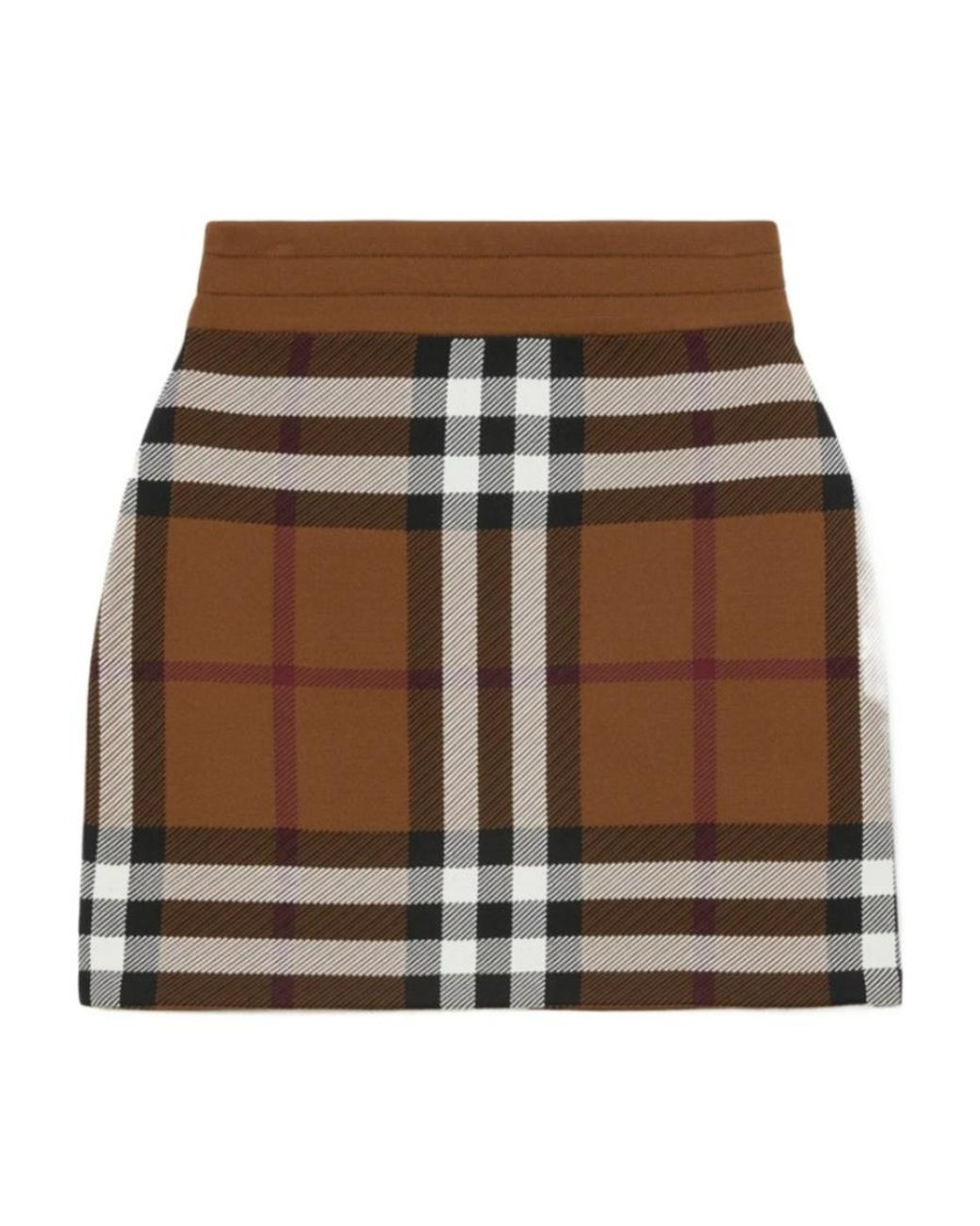 Burberry Brown Vintage-Check A-Line Skirt