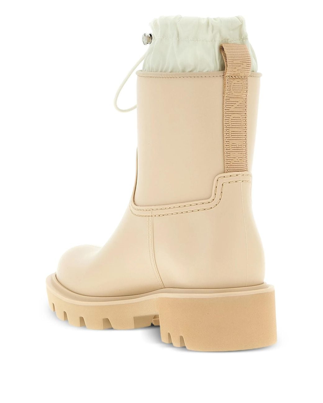 Moncler Natural Logo-Patch Rain Boots