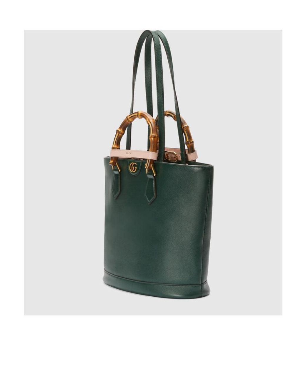 Gucci Green Medium Diana Leather Tote Bag