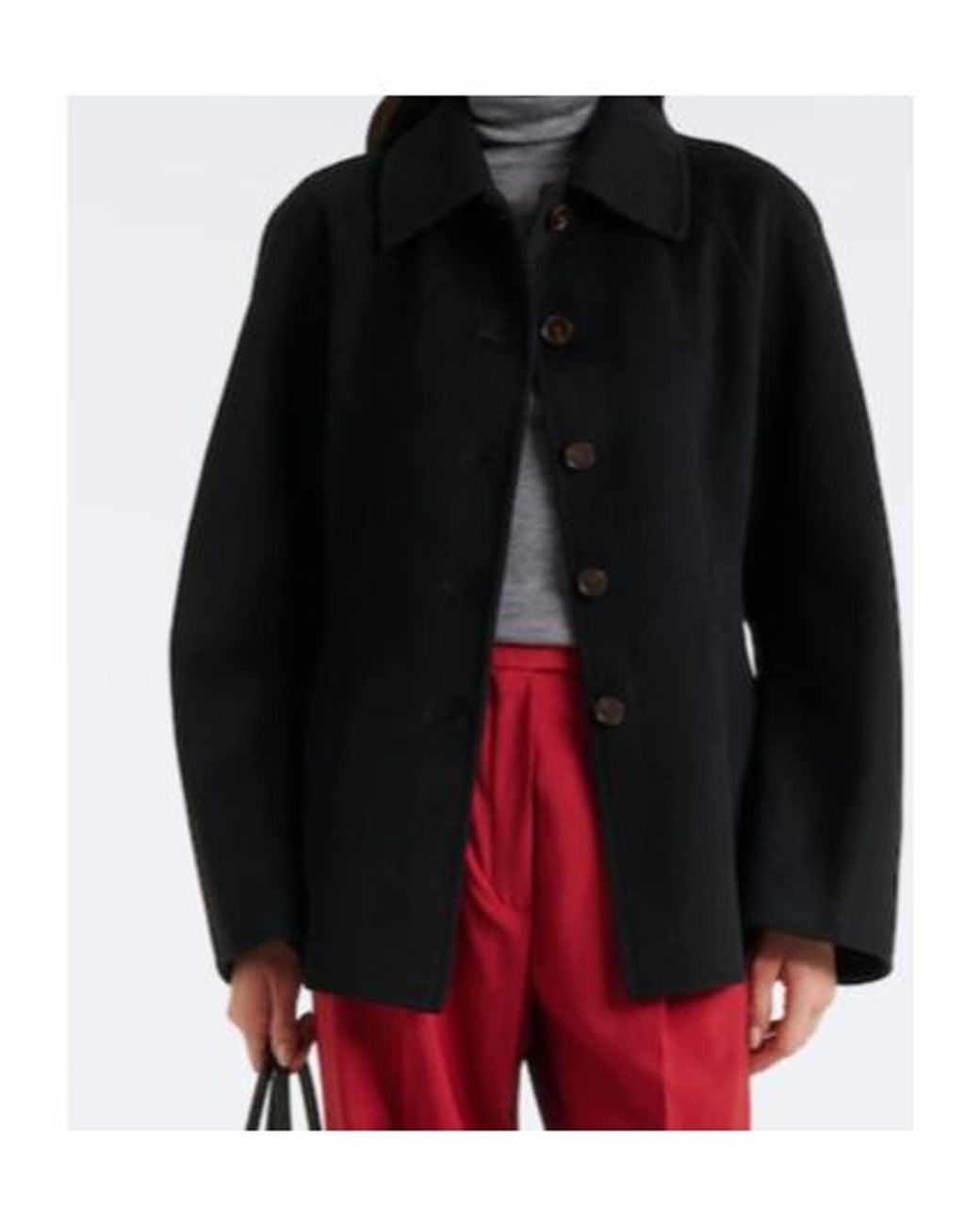 Rohe Black Logo Coat