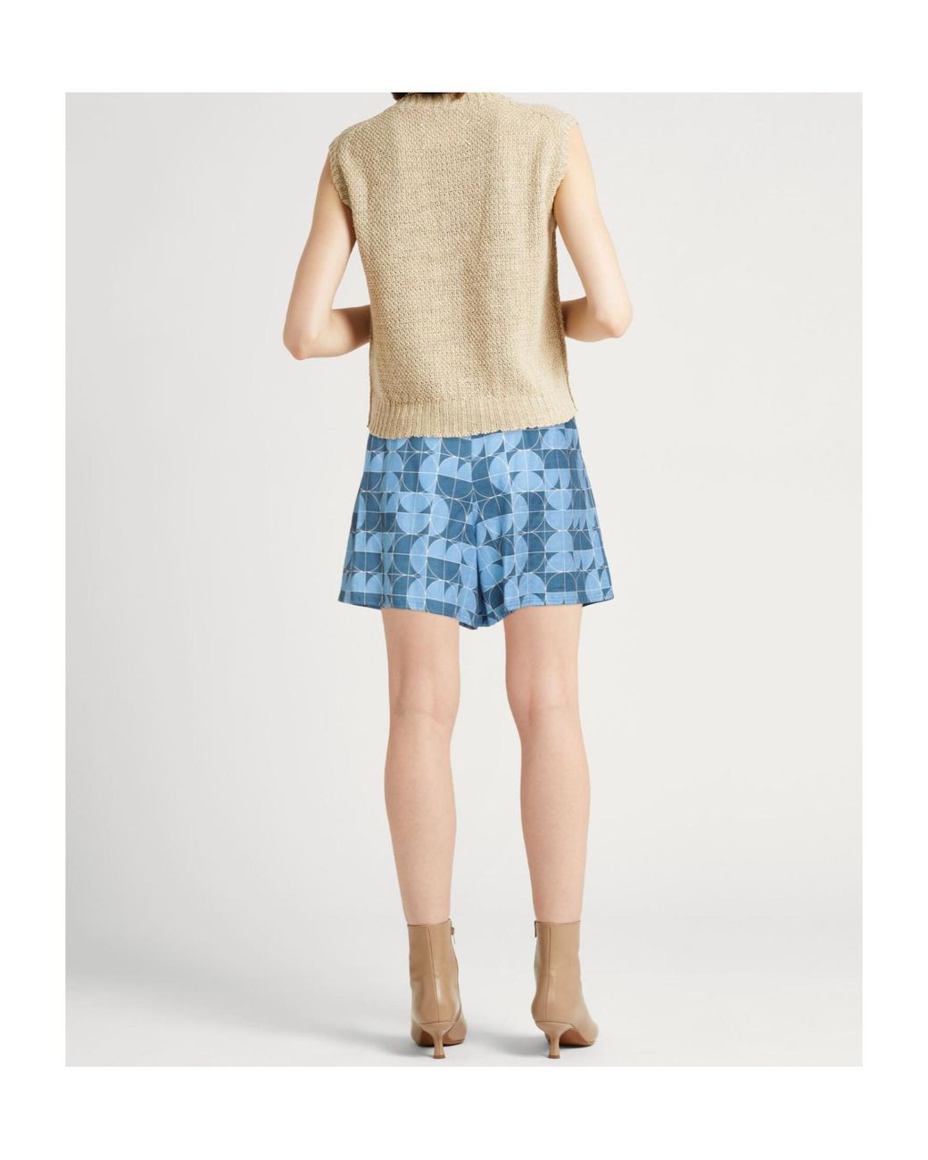 Max Mara Blue High Waist Shorts
