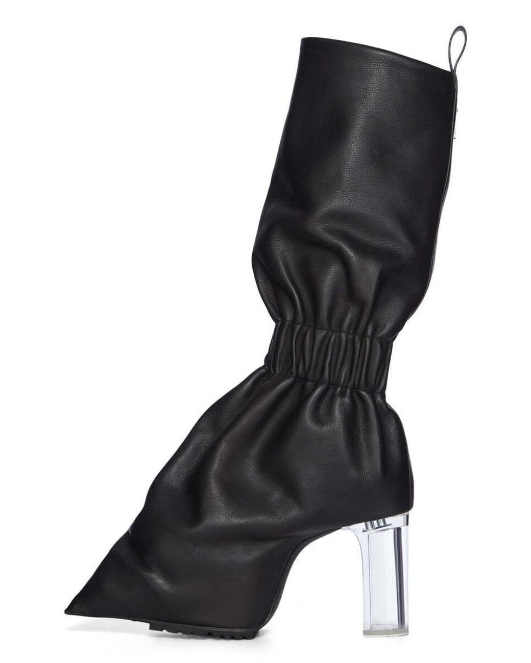 Rick Owens Black Heeled Platform Boots