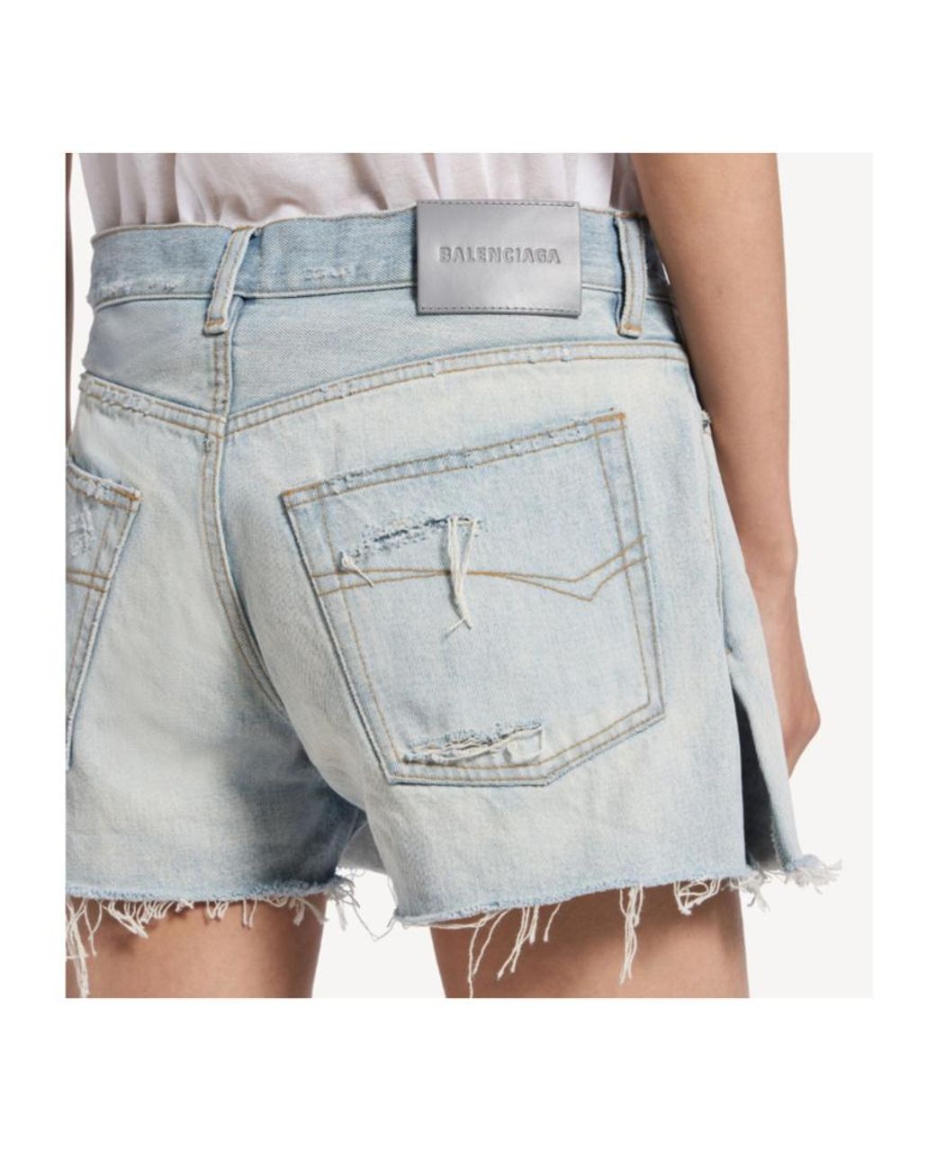 Balenciaga Blue Denim Mini Skort