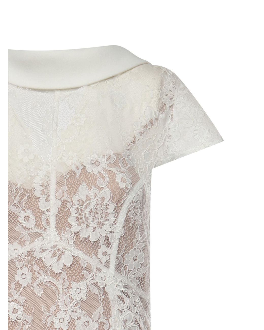 Self-Portrait White Scoop Back Lace Maxi Dress