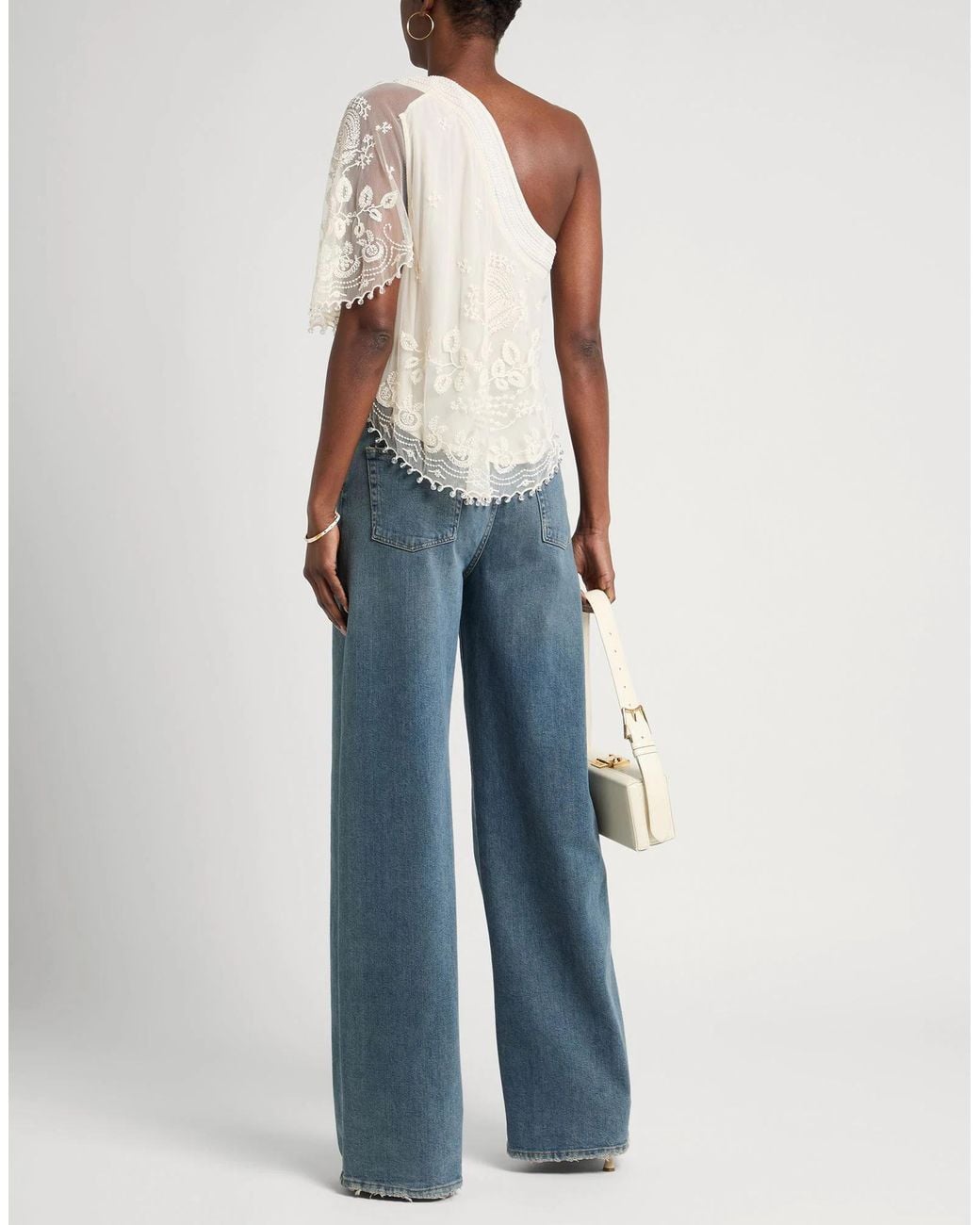 Isabel Marant White One-Shoulder Tops