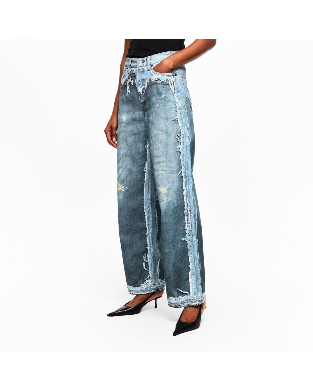 Acne Blue Loose Straight Jeans