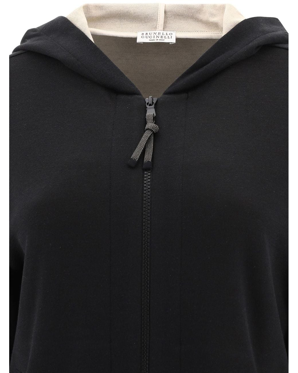 Brunello Cucinelli Black Zipped Hoodie