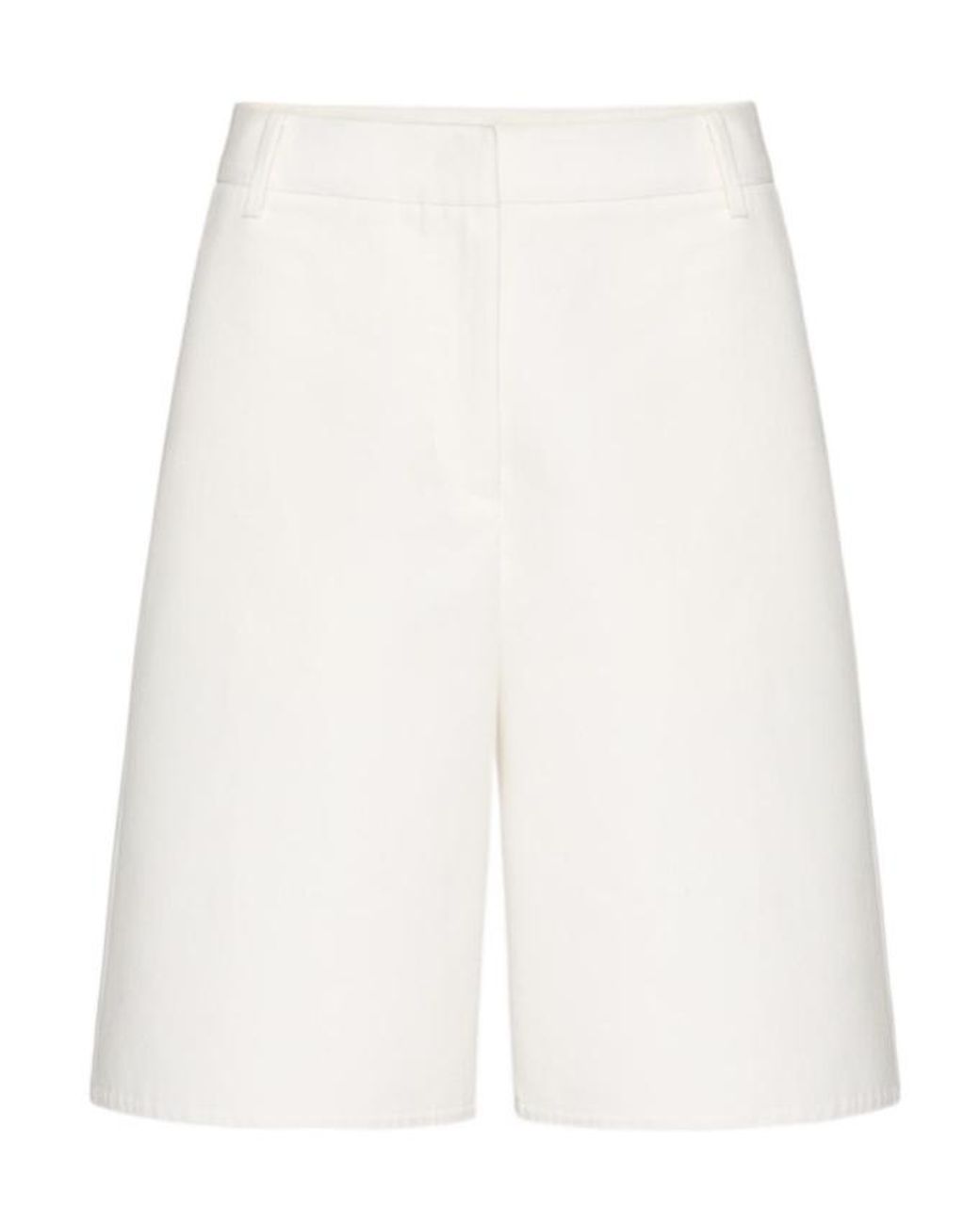Valentino White Vlogo Signature Above-Knee Length Shorts