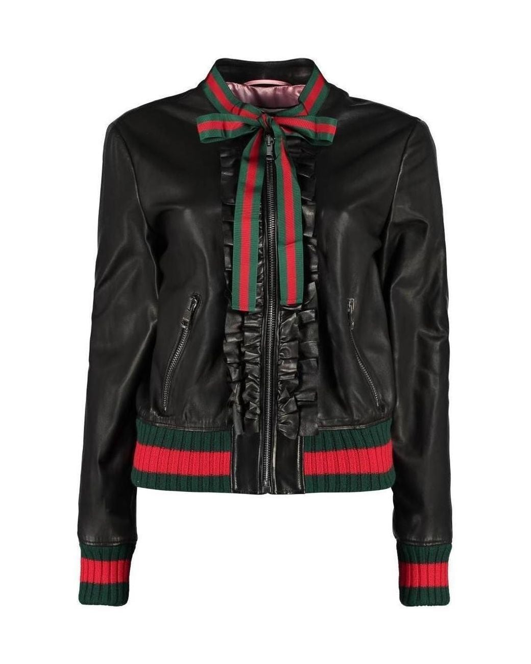 Gucci Black Knot Leather Coat