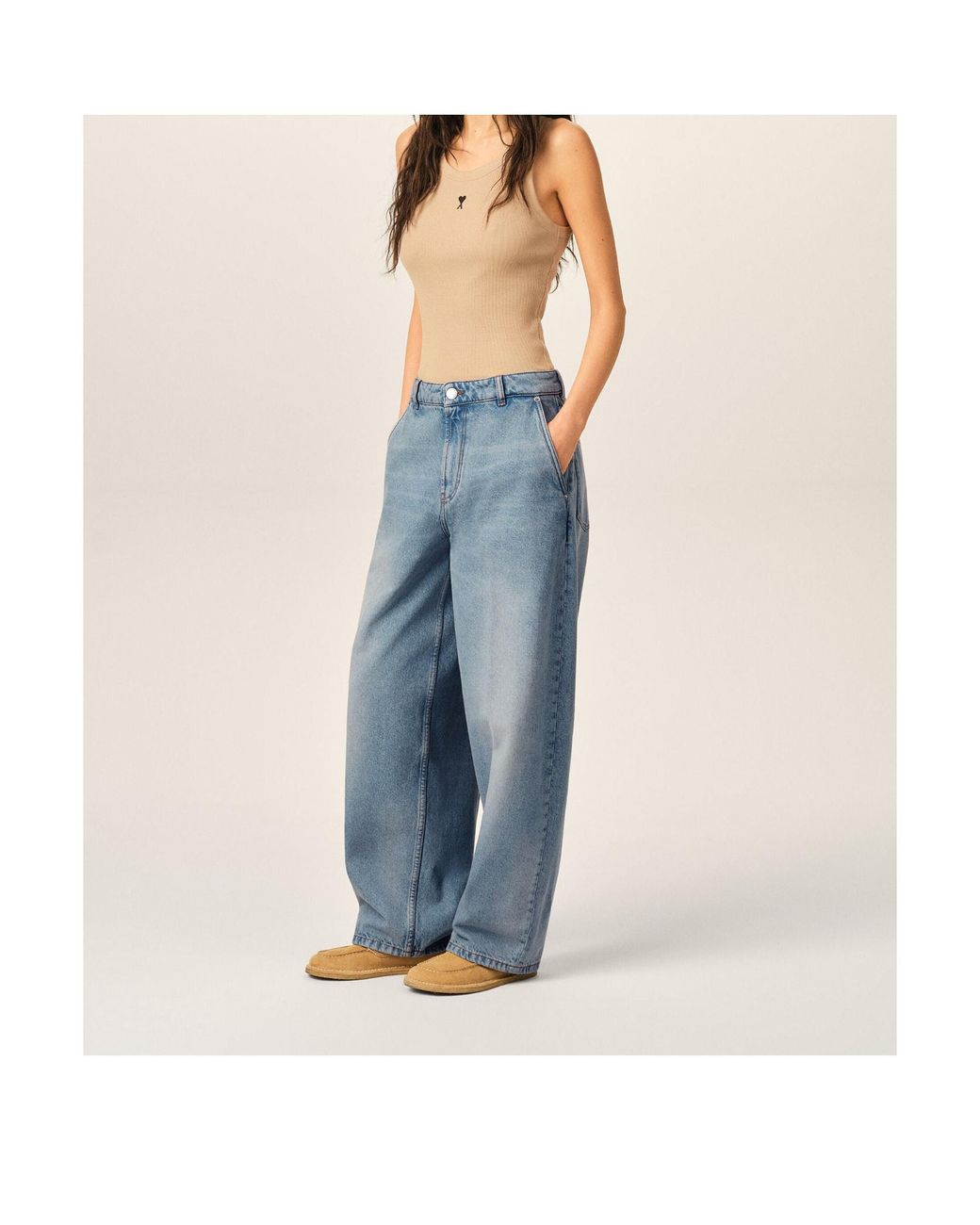 AMI Blue Ami Balloon Fit Jeans