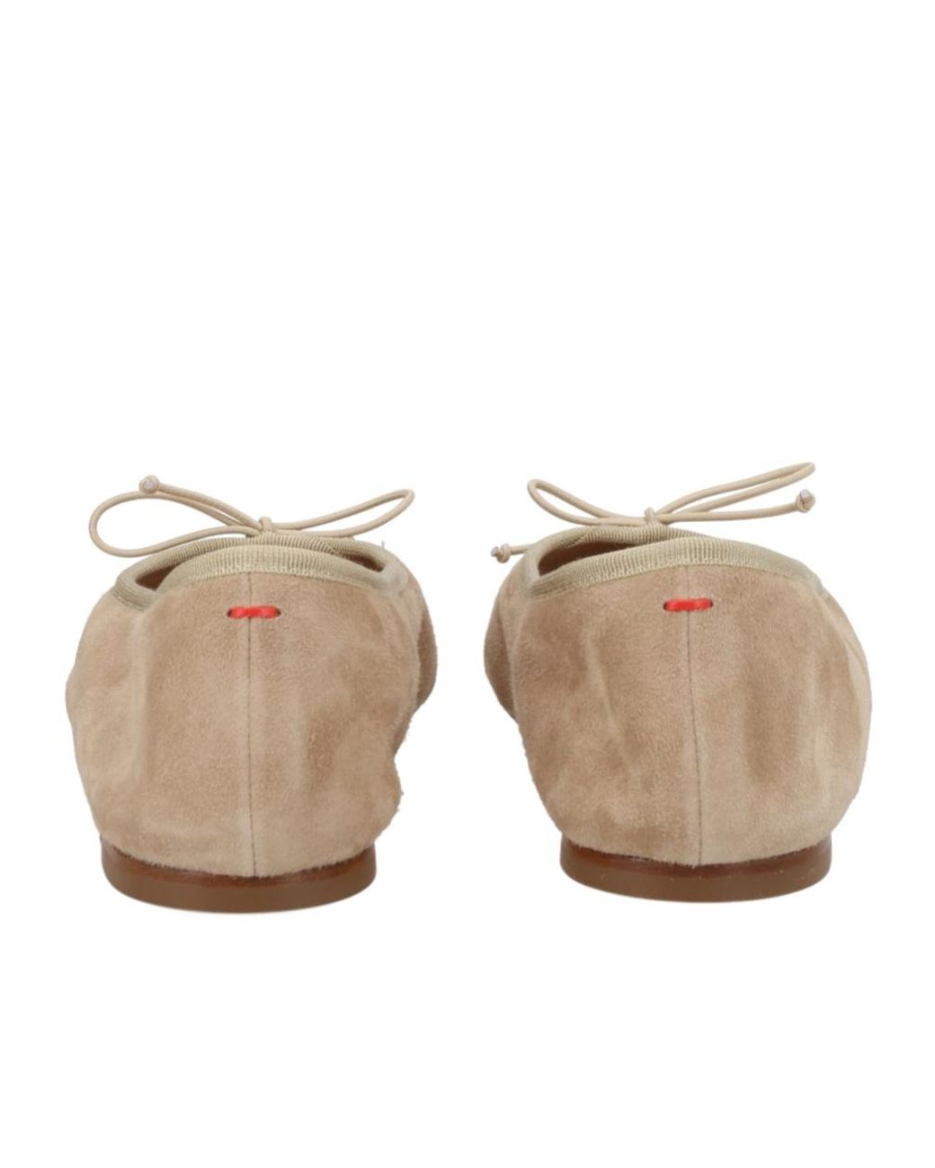 Aeyde Natural Tie-Detail Ballet Flats