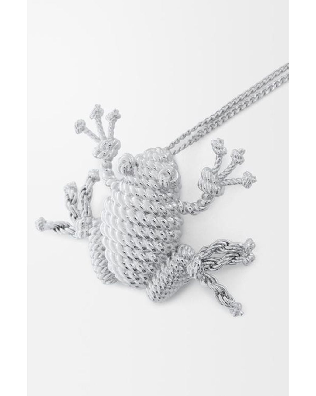 Loewe White Frog Necklace