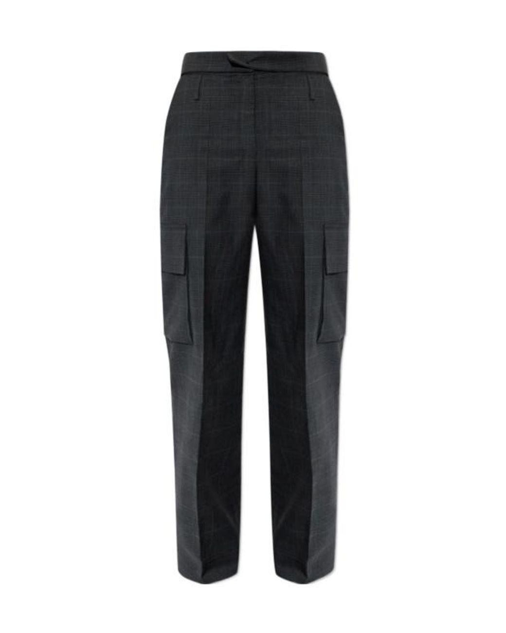 IRO Black Plaid Casual Pants