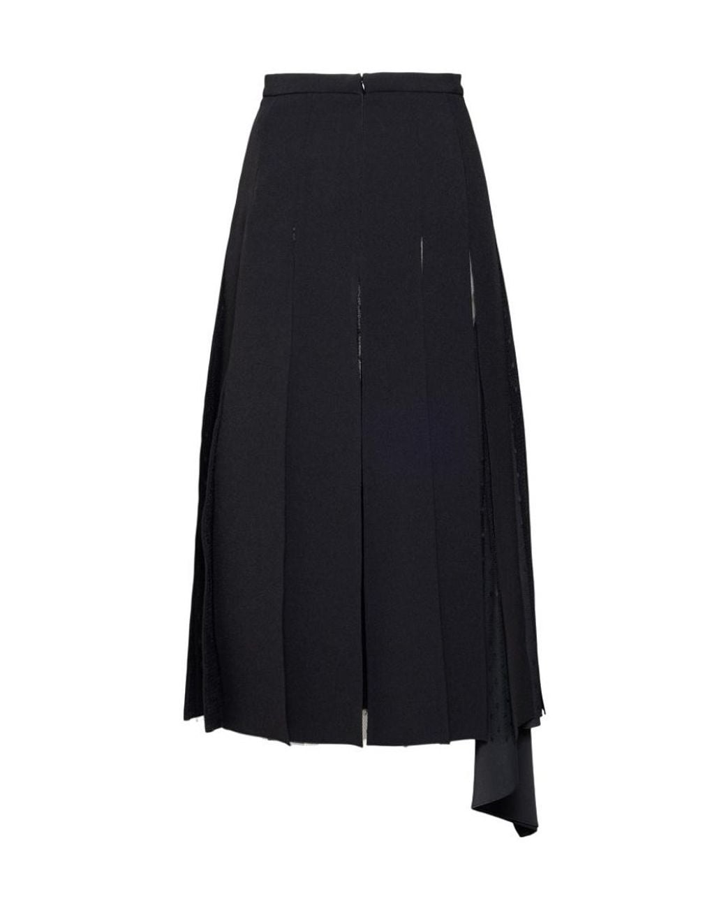 RED Valentino Blue Layered Pleated Skirt