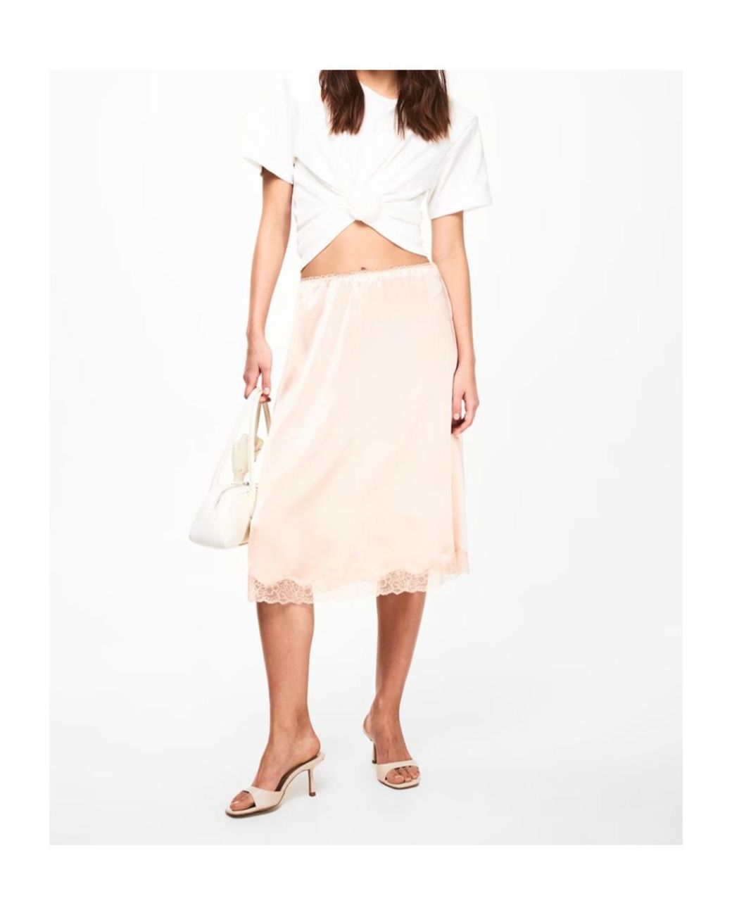 Magda Butrym White Knotted Crop Top