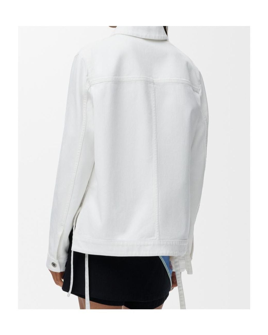 Loewe White Side-Slit Denim Jacket