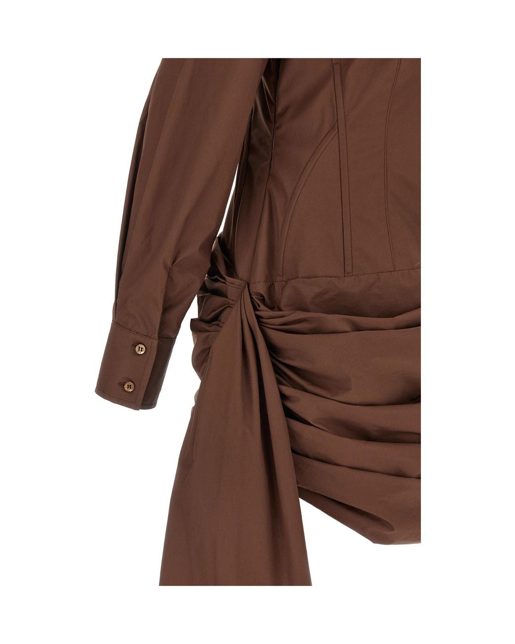 GIUSEPPE DI MORABITO Brown Chemisier Mini Dress