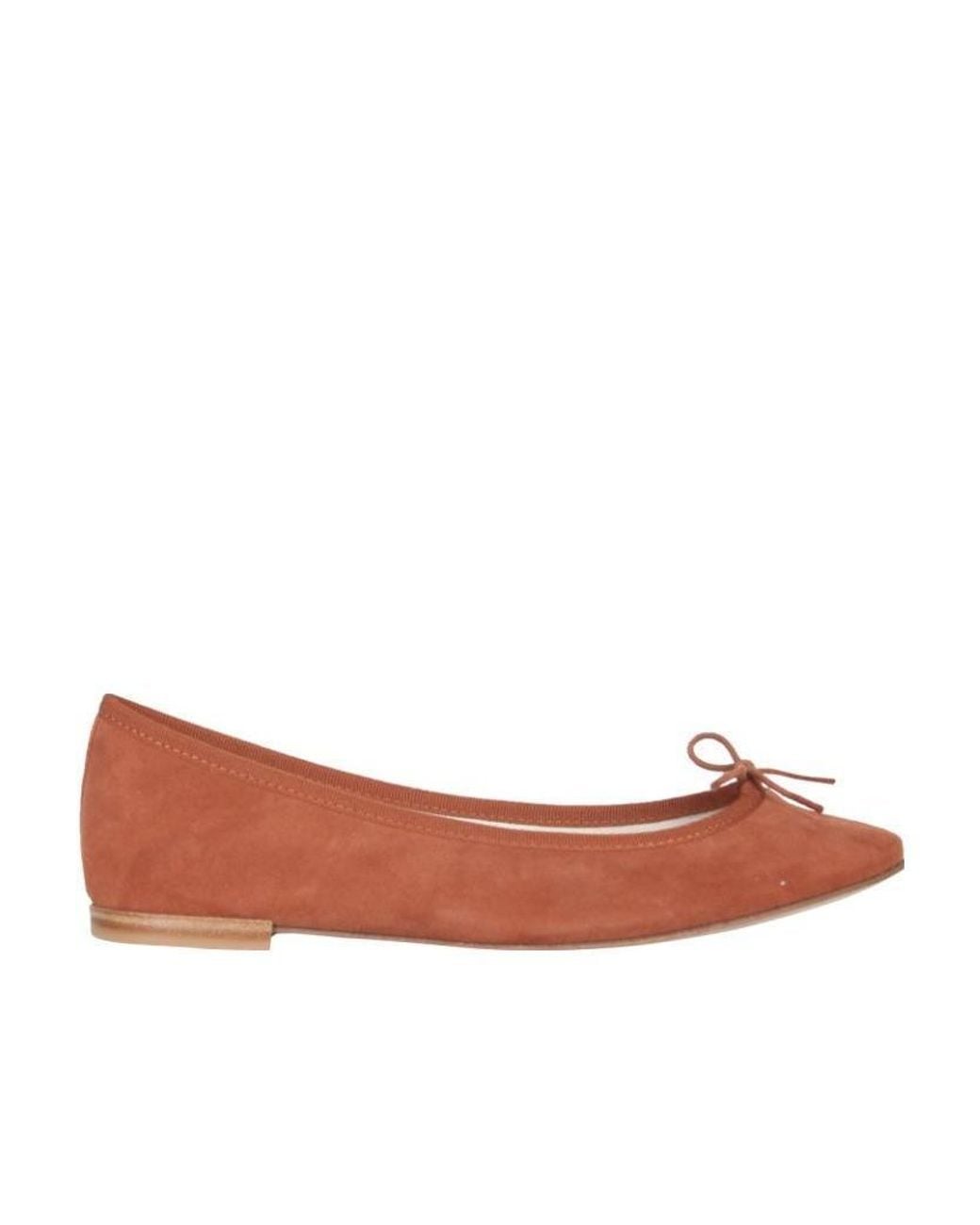 Repetto Brown Bow Design Flat Shoes