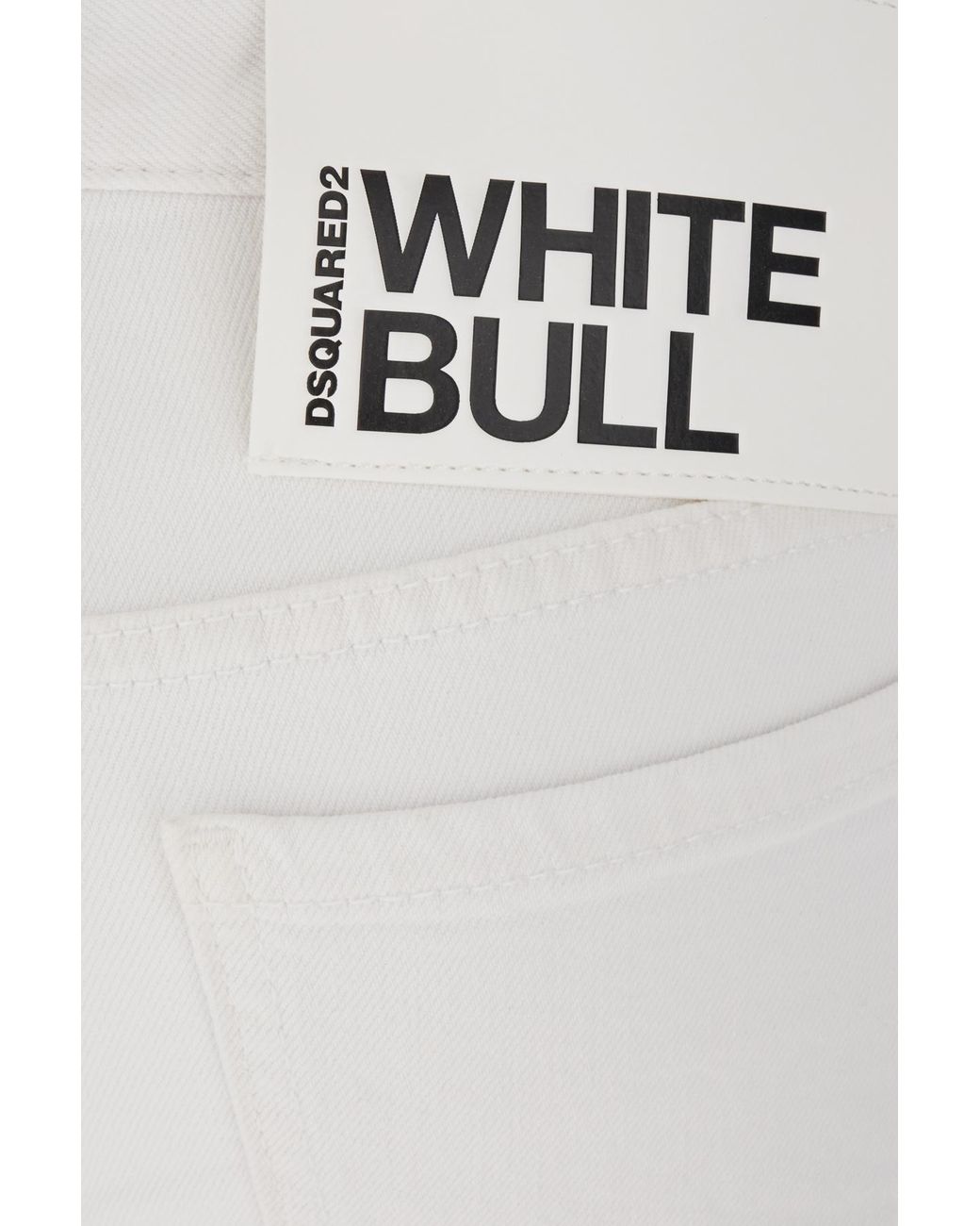 DSquared² White Logo Patch Straight Leg Jennifer Jeans