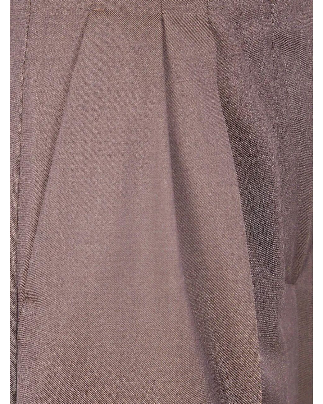 Max Mara Brown Quorum Pleated Pants