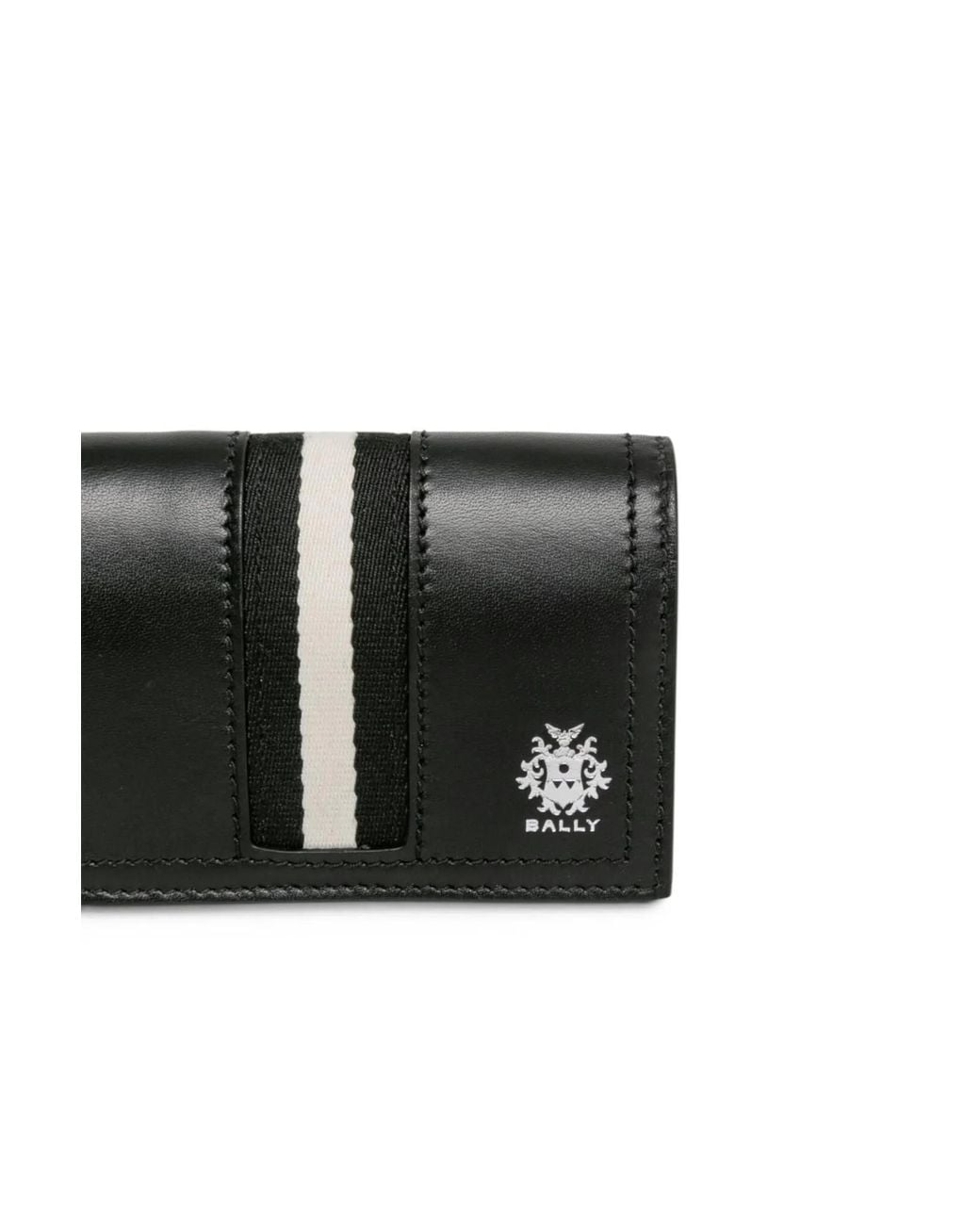 Bally Black Flip Card Holder for men