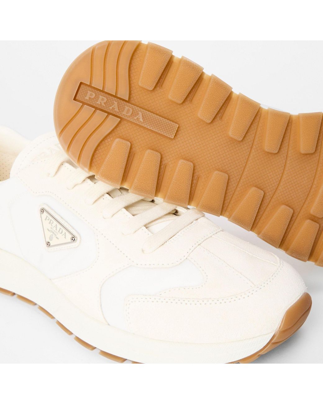 Prada White Low-Top Sneakers for men