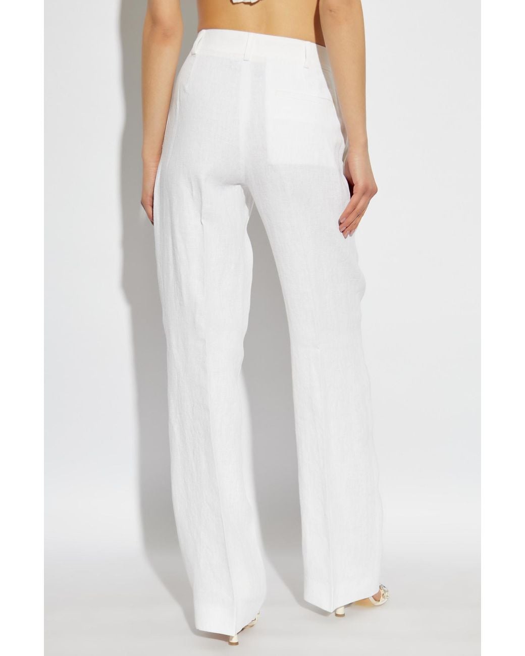 Moschino White Belt Loop Track Pants